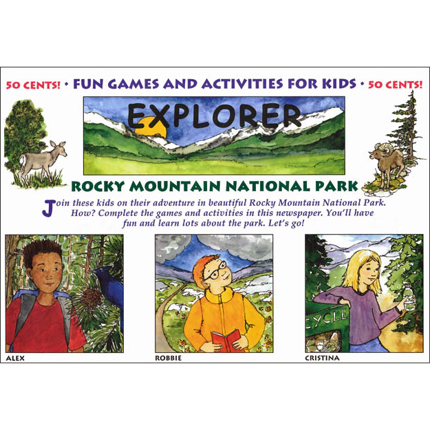 Rocky_Kids_Explorer_Newspaper Explorer fun games and activities for kids - Ornament – Rocky Mountain National Park Gold Aspen.