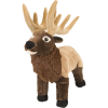 A Elk Plush 8" with antlers standing on a black background.