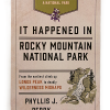 it happened in rmnp The cover of "It Happened in Rocky Mountain National Park" features a mountain illustration and highlights events that took place in the park.