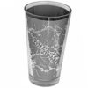 Map Glass A RMNP Etched Pint Map with a map on it.