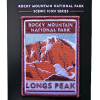 Longs Peak Patch The official collectible patch, "Patch - RMNP Longs Peak," showcases an embroidered depiction of Longs Peak in Rocky Mountain National Park, with the text "Rocky Mountain National Park" and "Longs Peak.