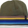 A Pendleton RMNP Collection Knit Hat with a blue, yellow and green stripe.