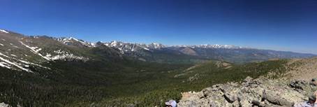 Panoramic view of an overlooking from the mountainside