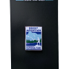 A collectible "RMNP Scenic Icon Series" pin featuring mountains and trees is displayed on a black card.