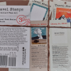 Travel stamps in a Travel Stamps U.S. National Park Series Album & Guide.