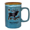 A blue RMNP Elk mug.