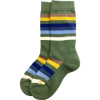 Pendleton socks A green striped sock with multi colored stripes - Pendleton RMNP Collection Crew Socks.