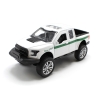A small toy model of the Park Ranger Truck featuring "Park Ranger" written on the side, white color with green stripes, and large wheels.