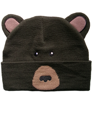 Hat - Kids Black Bear Beanie