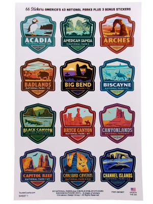 Sticker Set - 66 National Park Stickers