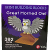 Owl A box of 392-piece Mini Building Blocks featuring a model of a Great Horned Owl, designed for ages 12 and up.