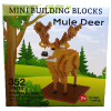 Mini Building Blocks - Mule Deer: 352-piece deer model suitable for ages 7+.