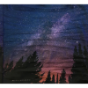 A headband with a night sky and trees.