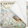 A RMNP Xplorer Map blanket with a map of the utah national park on it.