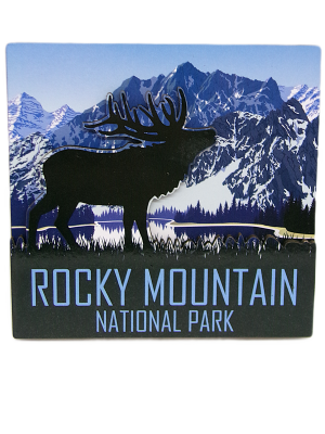 Magnet - RMNP Elk Silhouette 3D