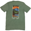A green T-shirt with an image of T-Shirt – RMNP Longs Peak Sunset.