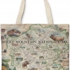 Rocky Mountain National Park Tote Bag - RMNP Canvas Xplorer Map.