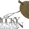 A silver RMNP ornament with the words rocky mountain national park on it.