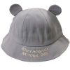 Toddler bear bucket hat featuring bear ears and "Rocky Mountain National Park" embroidery on the front, available in gray.