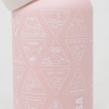Pink A pink Water Bottle - National Park Bucket List Bottle with a lid and handle.