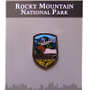 Elk Collector Pin Rocky Mountain National Park collector's pin called "Pin - RMNP Elk," showcasing an elk and mountain scene on a display card.