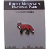 Red Fox Pin Red fox pin card labeled "Pin - RMNP North American Wildlife Series Red Fox.