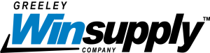 Greeley Winsupply Company logo featuring bold blue and black text with an underline beneath "Win.