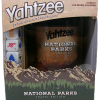 YAHTZEE®: National Parks Edition features custom dice and cup, a mountain-themed box design, and is suitable for ages 8 and up.