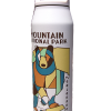The Water Bottle - Earth Bear is a white bottle with a colorful geometric bear design and "Mountain National Park, Colorado" text.