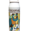 The Water Bottle - Earth Bear is a white bottle with a colorful geometric bear illustration and "Rocky Mountain National Park" text.
