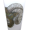 Clear glass pint featuring an illustrated ram wearing sunglasses, with "Rocky Mountain National Park" printed above its horns.