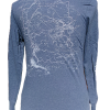 mcgov ls back The Long Sleeve Shirt - RMNP Map is a blue shirt with a white outlined map of Rocky Mountain National Park printed on the back.