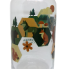 The Glass - RMNP Animal Hexagons features clear glass with hexagonal designs showcasing stylized animals, trees, mushrooms, and earthy nature elements.
