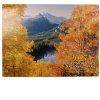 es front A calendar cover from the 2027 Erik Stensland Scenic RMNP Calendar shows Rocky Mountain National Park in autumn with yellow and orange foliage, a lake, and snow-capped peaks. Text reads "2027 Rocky Mountain National Park.
